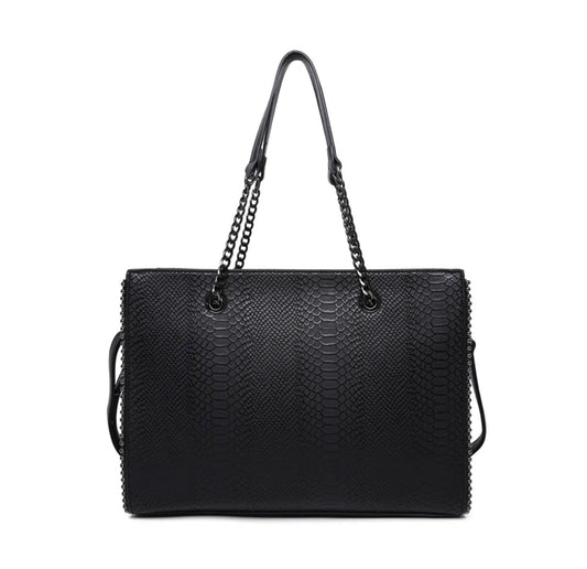 Sac à main format A4 effet écaille vue de face - Gallantry