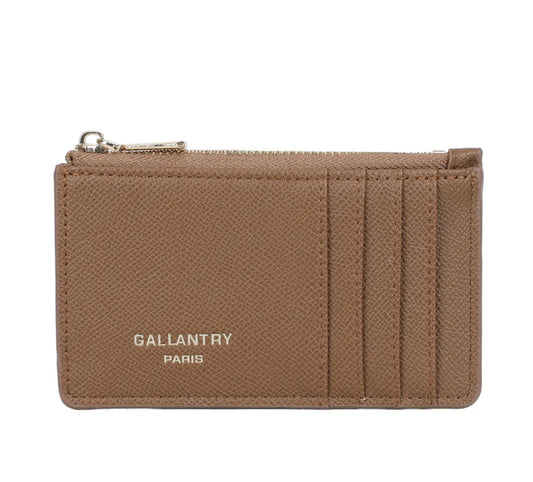 Porte cartes Gallantry marron vue de face - Gallantry