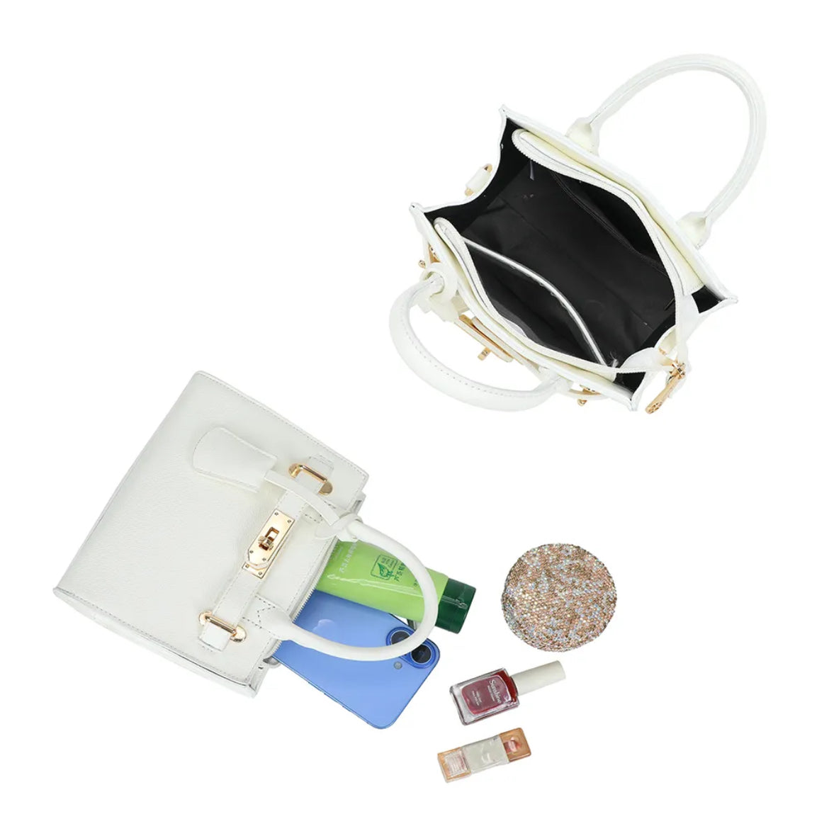 Sac à main Eloa blanc - sac femme similicuir Gallantry