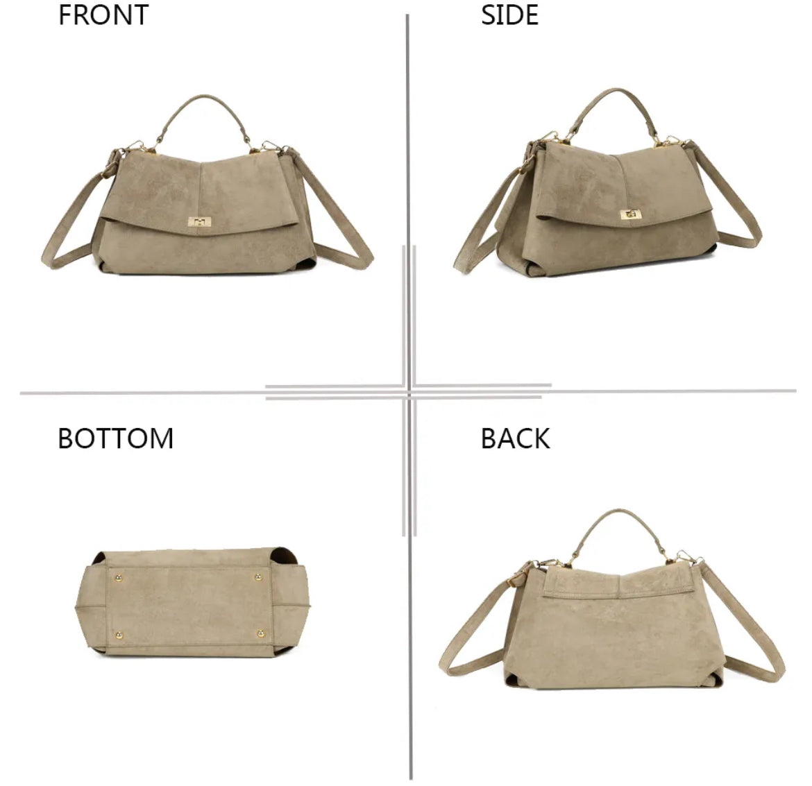 Sac à main « L'Audacieuse »suédine -Gallantry